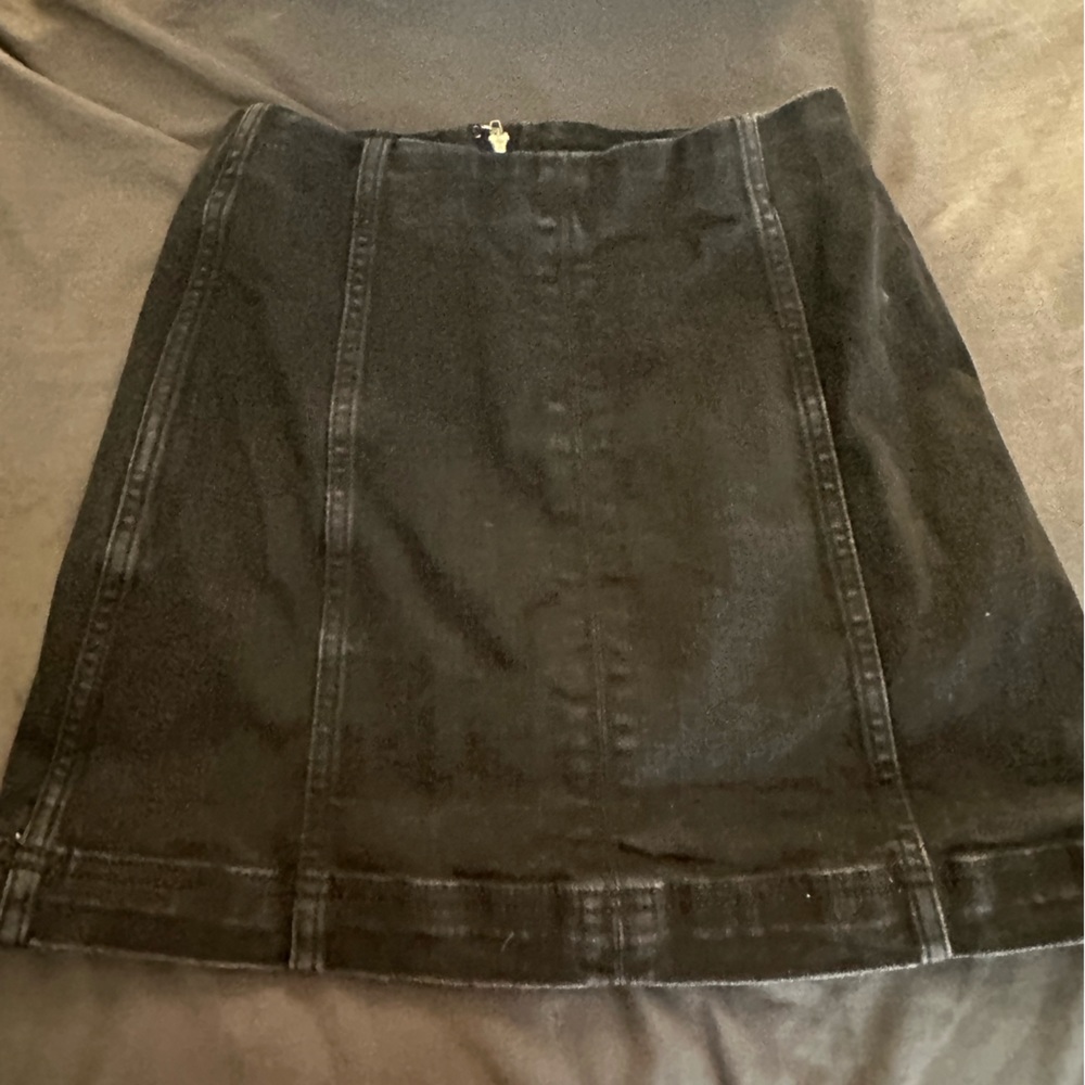 Black zip up skirt